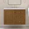 Laurent 36" Single Vanity, Honey Oak w/ 3 CM White Zeus Silestone Top