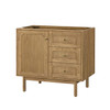 Laurent 36" Single Vanity, Light Natural Oak w/ 3 CM Ethereal Noctis Top