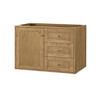 Laurent 36" Single Vanity, Light Natural Oak w/ 3 CM White Zeus Top