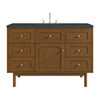Laurent 48" Single Vanity, Honey Oak w/ 3 CM Charcoal Soapstone Silestone Top