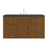 Laurent 48" Single Vanity, Honey Oak w/ 3 CM Charcoal Soapstone Silestone Top