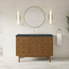 Laurent 48" Single Vanity, Honey Oak w/ 3 CM Charcoal Soapstone Silestone Top