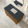 Laurent 48" Single Vanity, Honey Oak w/ 3 CM Charcoal Soapstone Silestone Top