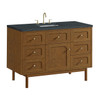 Laurent 48" Single Vanity, Honey Oak w/ 3 CM Charcoal Soapstone Silestone Top