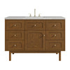 Laurent 48" Single Vanity, Honey Oak w/ 3 CM Eternal Jasmine Pearl Silestone Top