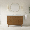 Laurent 48" Single Vanity, Honey Oak w/ 3 CM Eternal Jasmine Pearl Silestone Top