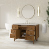 Laurent 48" Single Vanity, Honey Oak w/ 3 CM Eternal Jasmine Pearl Silestone Top