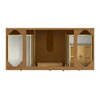 Laurent 48" Single Vanity, Honey Oak w/ 3 CM Eternal Jasmine Pearl Silestone Top