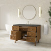 Laurent 48" Single Vanity, Honey Oak w/ 3 CM Parisien Bleu Silestone Top w/FreePower Wireless Charger