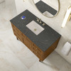 Laurent 48" Single Vanity, Honey Oak w/ 3 CM Parisien Bleu Silestone Top w/FreePower Wireless Charger
