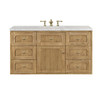 Laurent 48" Single Vanity, Light Natural Oak w/ 3 CM Eternal Jasmine Pearl Top