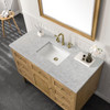 Laurent 48" Single Vanity, Light Natural Oak w/ 3 CM Eternal Jasmine Pearl Top