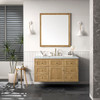 Laurent 48" Single Vanity, Light Natural Oak w/ 3 CM Ethereal Noctis Top