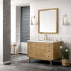 Laurent 48" Single Vanity, Light Natural Oak w/ 3 CM Ethereal Noctis Top