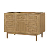 Laurent 48" Single Vanity, Light Natural Oak w/ 3 CM Parisien Bleu Top w/FreePower Wireless Charger