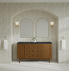 Laurent 60" Double Vanity, Honey Oak w/ 3 CM Charcoal Soapstone Silestone Top
