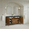 Laurent 60" Double Vanity, Honey Oak w/ 3 CM Charcoal Soapstone Silestone Top