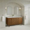 Laurent 60" Double Vanity, Honey Oak w/ 3 CM Ethereal Noctis Silestone Top