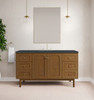 Laurent 60" Single Vanity, Honey Oak w/ 3 CM Charcoal Soapstone Silestone Top