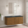Laurent 60" Single Vanity, Honey Oak w/ 3 CM Charcoal Soapstone Silestone Top