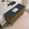 Laurent 60" Single Vanity, Honey Oak w/ 3 CM Charcoal Soapstone Silestone Top