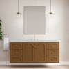 Laurent 60" Single Vanity, Honey Oak w/ 3 CM Ethereal Noctis Silestone Top