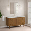 Laurent 60" Single Vanity, Honey Oak w/ 3 CM Ethereal Noctis Silestone Top