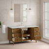 Laurent 60" Single Vanity, Honey Oak w/ 3 CM Ethereal Noctis Silestone Top