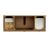 Laurent 60" Single Vanity, Honey Oak w/ 3 CM Ethereal Noctis Silestone Top