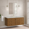 Laurent 60" Single Vanity, Honey Oak w/ 3 CM Lime Delight Silestone Top