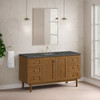 Laurent 60" Single Vanity, Honey Oak w/ 3 CM Parisien Bleu Silestone Top