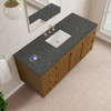 Laurent 60" Single Vanity, Honey Oak w/ 3 CM Parisien Bleu Silestone Top w/FreePower Wireless Charger