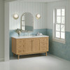 Laurent 60" Single Vanity, Light Natural Oak, w/ 3 CM Lime Delight Quartz Top