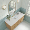 Laurent 60" Single Vanity, Light Natural Oak, w/ 3 CM Lime Delight Quartz Top
