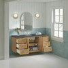 Laurent 60" Single Vanity, Light Natural Oak, w/ 3 CM Parisien Bleu Quartz Top
