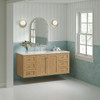 Laurent 60" Single Vanity, Light Natural Oak, w/ 3 CM Victorian Silver Quartz Top