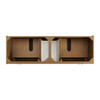 Laurent 72" Double Vanity, Honey Oak w/ 3 CM Carrara Marble Top