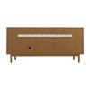 Laurent 72" Double Vanity, Honey Oak w/ 3 CM Ethereal Noctis Silestone Top w/FreePower Wireless Charger