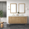 Laurent 72" Double Vanity, Light Natural Oak w/ 3 CM Lime Delight Top