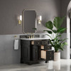 Brookfield 36" Single Vanity, Black Onyx,  w/ 3 CM White Zeus Silestone Top