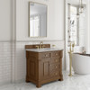 Brookfield 36" Single Vanity, Honey Oak w/ 3 cm Carrara White Marble Top