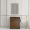 Brookfield 36" Single Vanity, Honey Oak w/ 3 CM Parisien Bleu Silestone Top