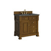 Brookfield 36" Single Vanity, Honey Oak w/ 3 CM Parisien Bleu Silestone Top