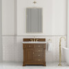 Brookfield 36" Single Vanity, Honey Oak, w/ 3 CM White Zeus Silestone Top