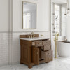 Brookfield 36" Single Vanity, Honey Oak, w/ 3 CM White Zeus Silestone Top