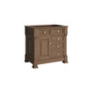 Brookfield 36" Single Vanity, Pecan w/3 CM Charcoal Soapstone Silestone Top