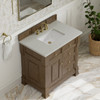 Brookfield 36" Single Vanity, Pecan w/ 3 CM Lime Delight Silestone Top