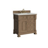 Brookfield 36" Single Vanity, Pecan w/ 3 CM Lime Delight Silestone Top