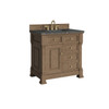 Brookfield 36" Single Vanity, Pecan w/ 3 CM Parisien Bleu Silestone  Top