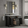 Brookfield 48" Single Vanity, Black Onyx w/3 CM Carrara White Marble Top